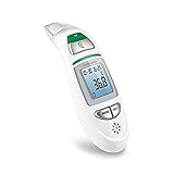 medisana TM 750 thermomètre frontal auriculaire médical numérique 6 en 1 pour bébés,enfants et adultes, avec alarme visuelle de fièvre,fonction mémoire et mesure de liquides