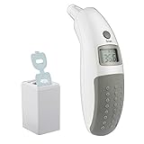AVANTEK Thermomètre Oreille avec 30 pièces Embouts Jetables pour Bébé Enfant Adulte Protection Intra-Auriculaire Tympanique Mesure Digitale électronique