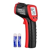 Eventek Thermomètre Infrarouge, -50 ° C ~ 500 ° C (-58 ° F ~ 932 ° F) Thermometre Laser Sans Contact avec Emissivité Réglable, Thermomètre pour Cuisine/Pizza/BBQ/Industrie (Pas pour L'homme)